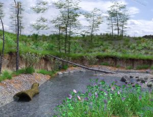 野外郊区Blender场景模型