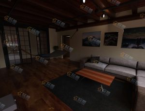 热带木屋室内Blender场景模型