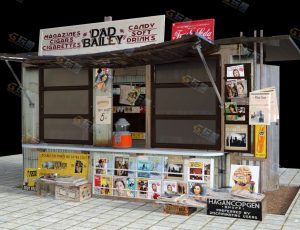 报刊亭Blender场景模型