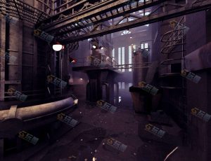 废弃厂房Blender场景模型