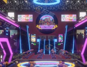 霓虹灯风格音乐派对场景工程源文件