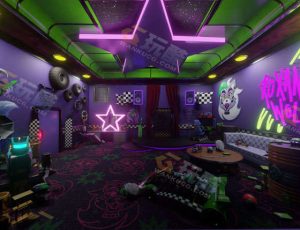 暗紫色音乐派对客厅工程源文件