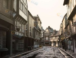 西方老街区场景工程源文件