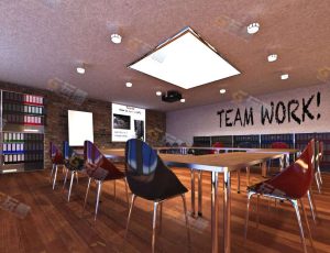 会议大演示厅场景工程模型