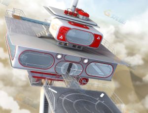 科技哨岗场景工程模型