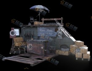 荒野者破旧汽车模型