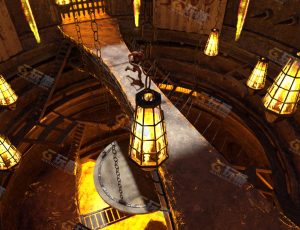 炼炉室场景工程模型