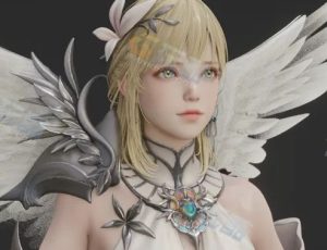 天使美女战士模型