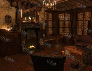 古典客厅场景工程模型