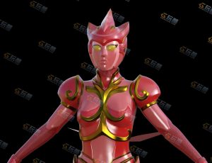 女盔甲勇士模型