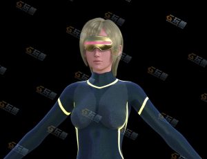 赛博朋克女卫士模型