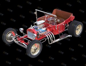 复古高精度敞篷车模型