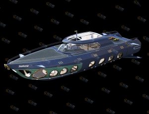 高精度科幻潜水艇模型