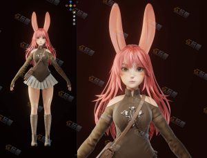 可爱兔女孩模型