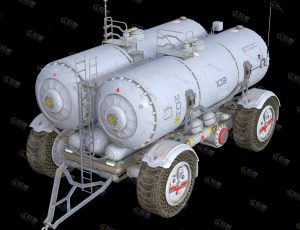 月球科幻油罐车模型