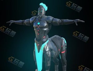 人马科幻机器守卫兵模型