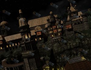 夜晚废弃城堡工程源文件