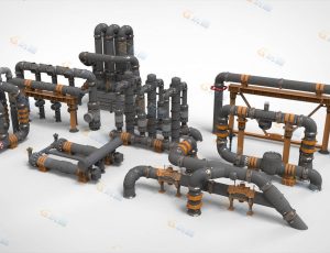 科幻模块化环境道具Blender资产库