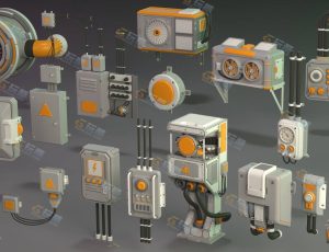 墙电道具Blender资产库