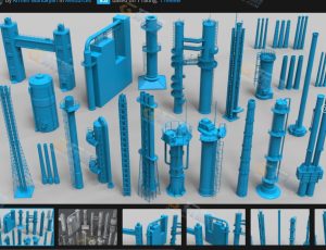 工业大管道Blender资产库