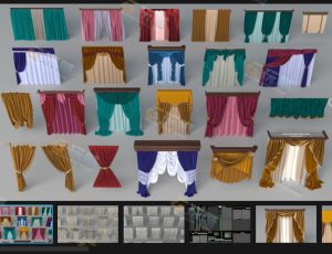 窗帘Blender资产库