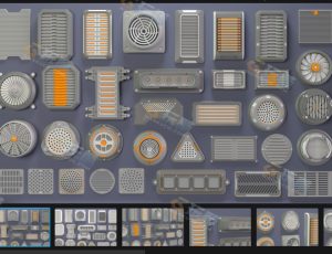 工业零件套件3 Blender资产库