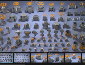 工业l零件套件5 Blender资产库