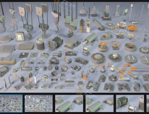 工业零件套件4 Blender资产库