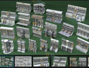 工业墙Blender资产库