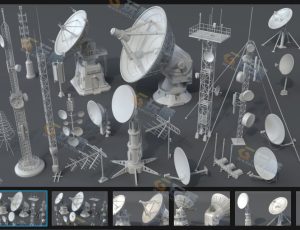 天线模型套装3 Blender资产库
