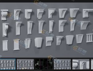 屋檐模型套装2 Blender资产库