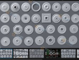圆形花饰Blender资产库