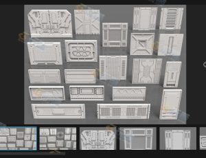 科幻面板 Blender资产库