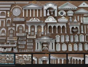 建筑立面1 Blender资产库