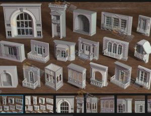 建筑立面2 Blender资产库