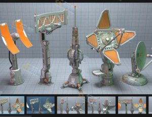 科幻组件Blender资产库