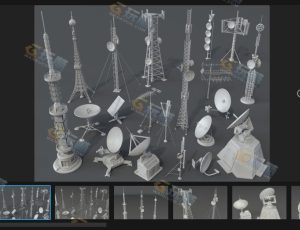 天线零件Blender资产库