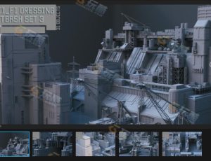 科幻建筑套件Blender资产库