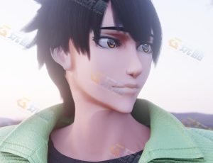 日本动漫卡通男孩模型