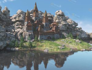 古老城镇场景工程模型