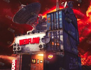 赛博朋克破损科技酒吧场景工程模型