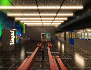 新地铁站场景工程模型