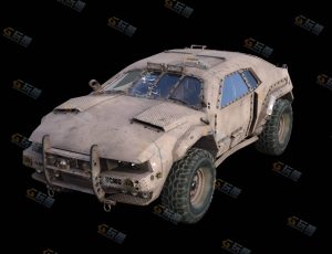 废土风格荒地跑车模型