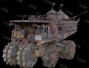 废土风格压路车模型