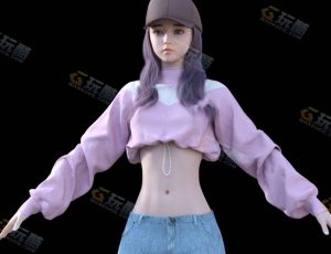 时尚运动系女孩模型