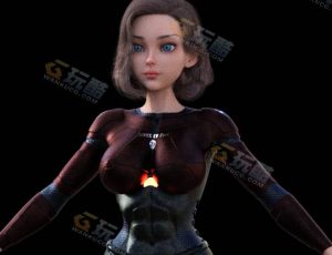 科技服女孩模型