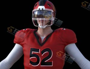 橄榄球运动员模型