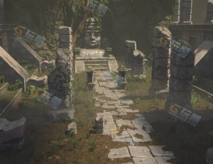 中世纪历史遗迹神庙工程源文件