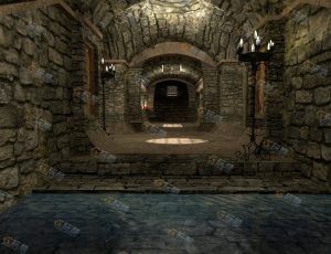 中世纪古墓室内工程模型