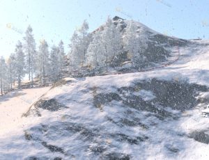 滑雪雪山场景模型